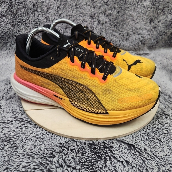 Puma Deviate Nitro 2 'Sunset Glow Sun Stream Black Men's Size 8 - Picture 1 of 9